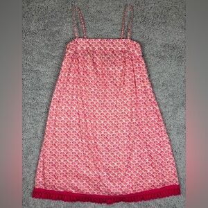 Vineyard Vines Dress Womens Small Tiny Leaves Swing Mini Coverup Beach Bright